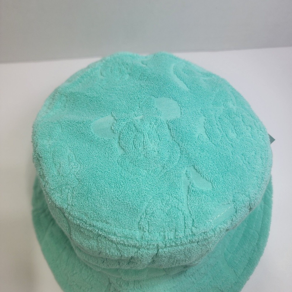 Disney Parks Mickey Mouse Bucket Terry Cloth 2 Hats In Turquoise Adult New Lot 2 - Picture 4 of 9